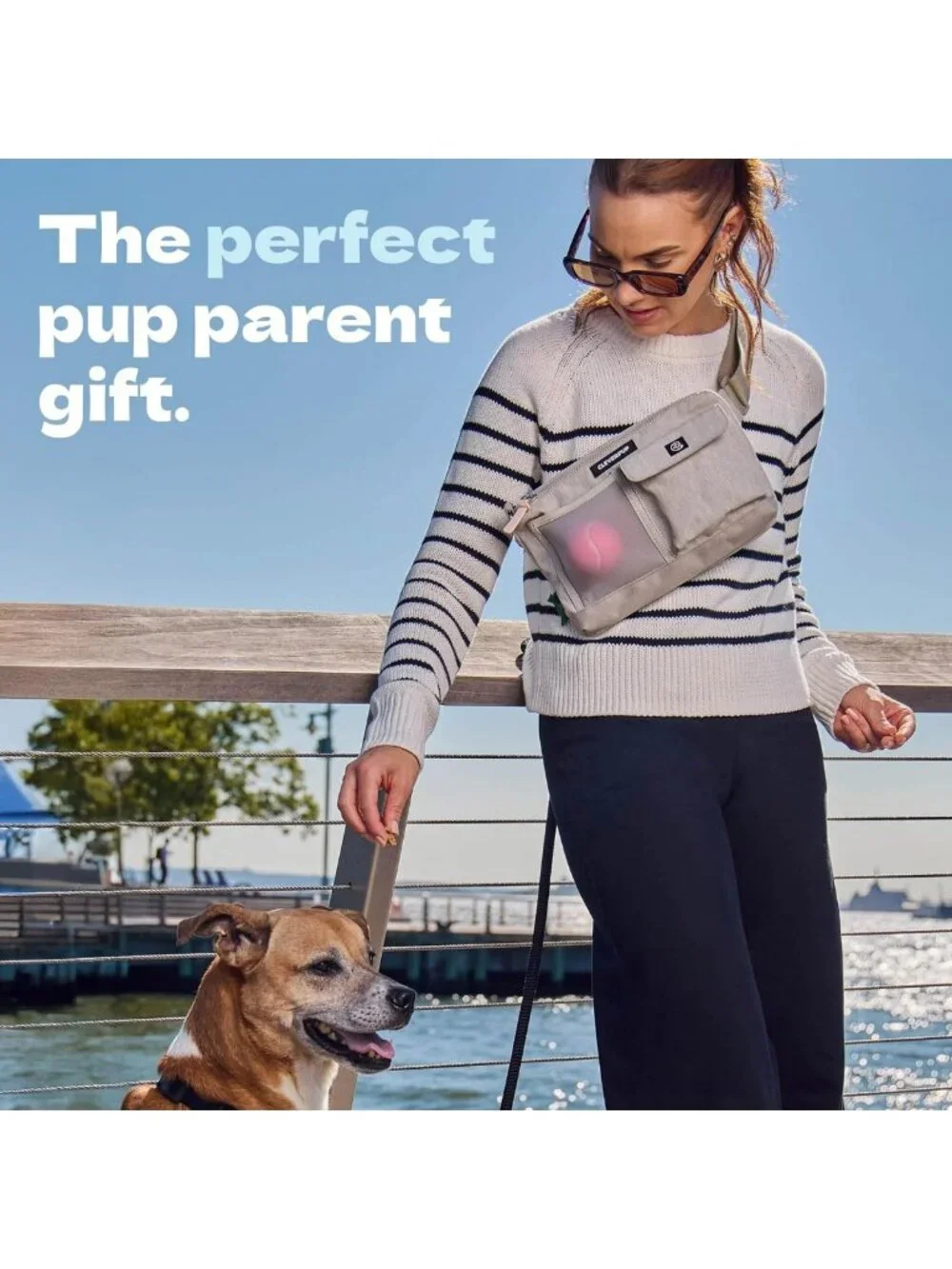 Hands-Free 2-in-1 Dog Walking Bag - Versatile, Stylish, Sand Color, Perfect for